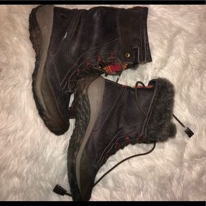 Fuzzy Brown Snow Boots